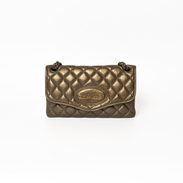 Chanel Lady Braid Single Flap Tasche Gold Bronze mit geflochtener Kette
