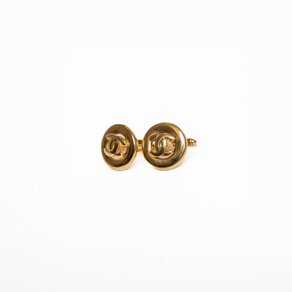 Chanel Manschettenknöpfe Cufflinks 24k plated Vintage
