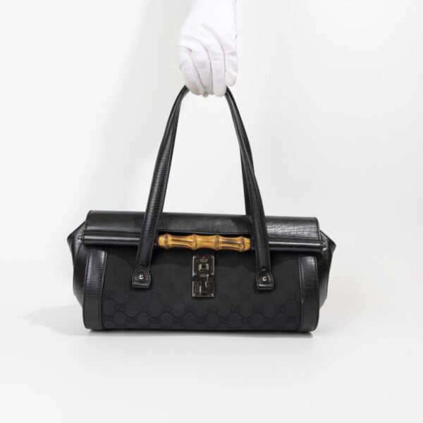 Gucci GG Canvas Bamboo Tasche Schwarz