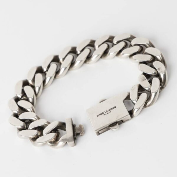 Saint Laurent Armband Logo Silber