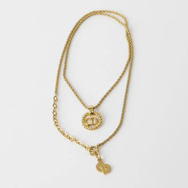 Dior CD Logo Halskette Gold