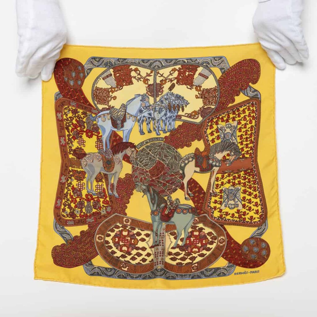 Hermès Carré 45 Tuch Seide Art des Steppes