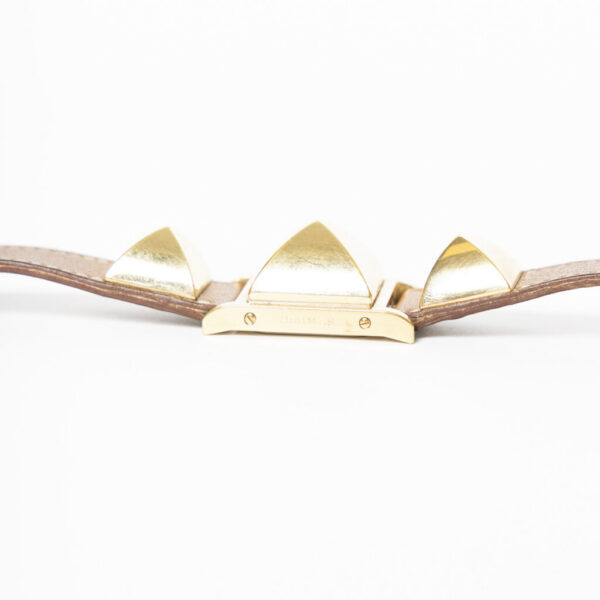 Reloj Hermès Medor con correa de piel en oro