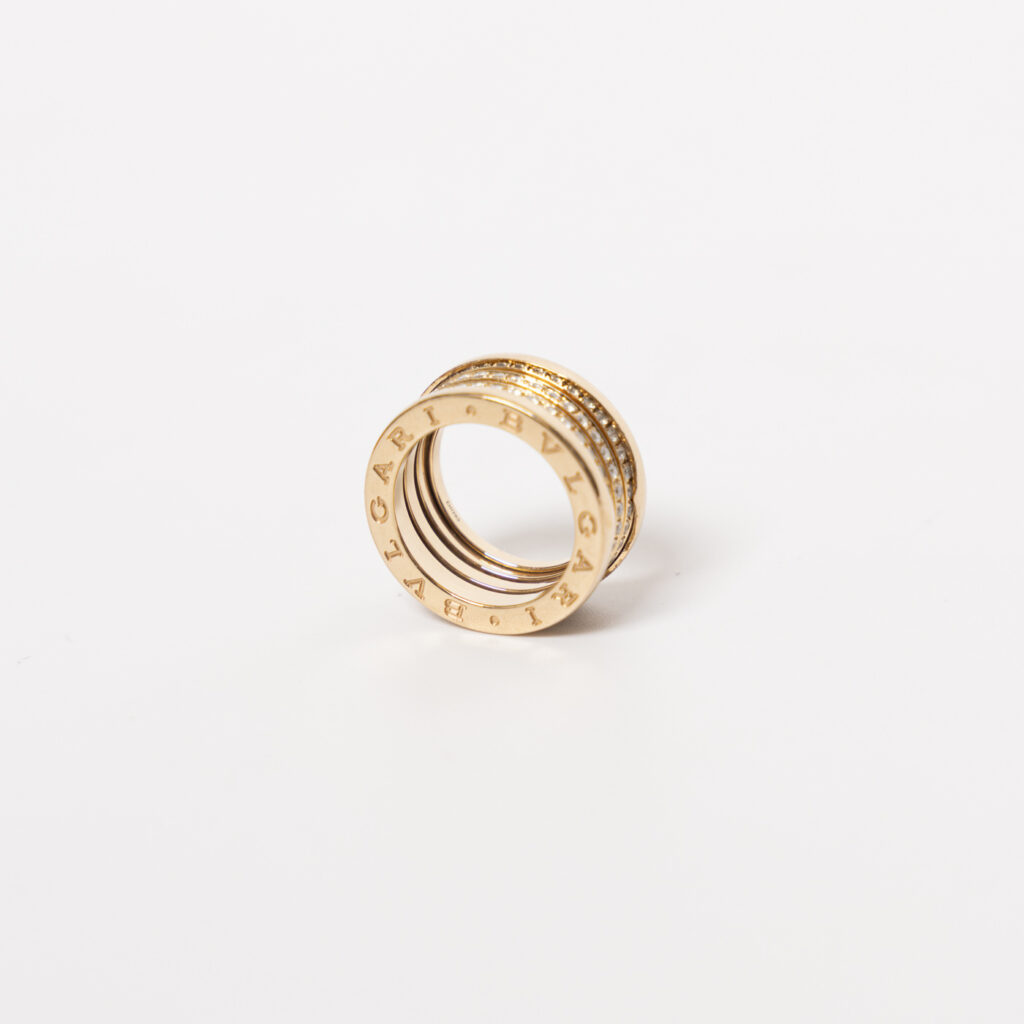 Bulgari B Zero 4-Band Ring Roségold mit Brillanten mit Rechnung 54