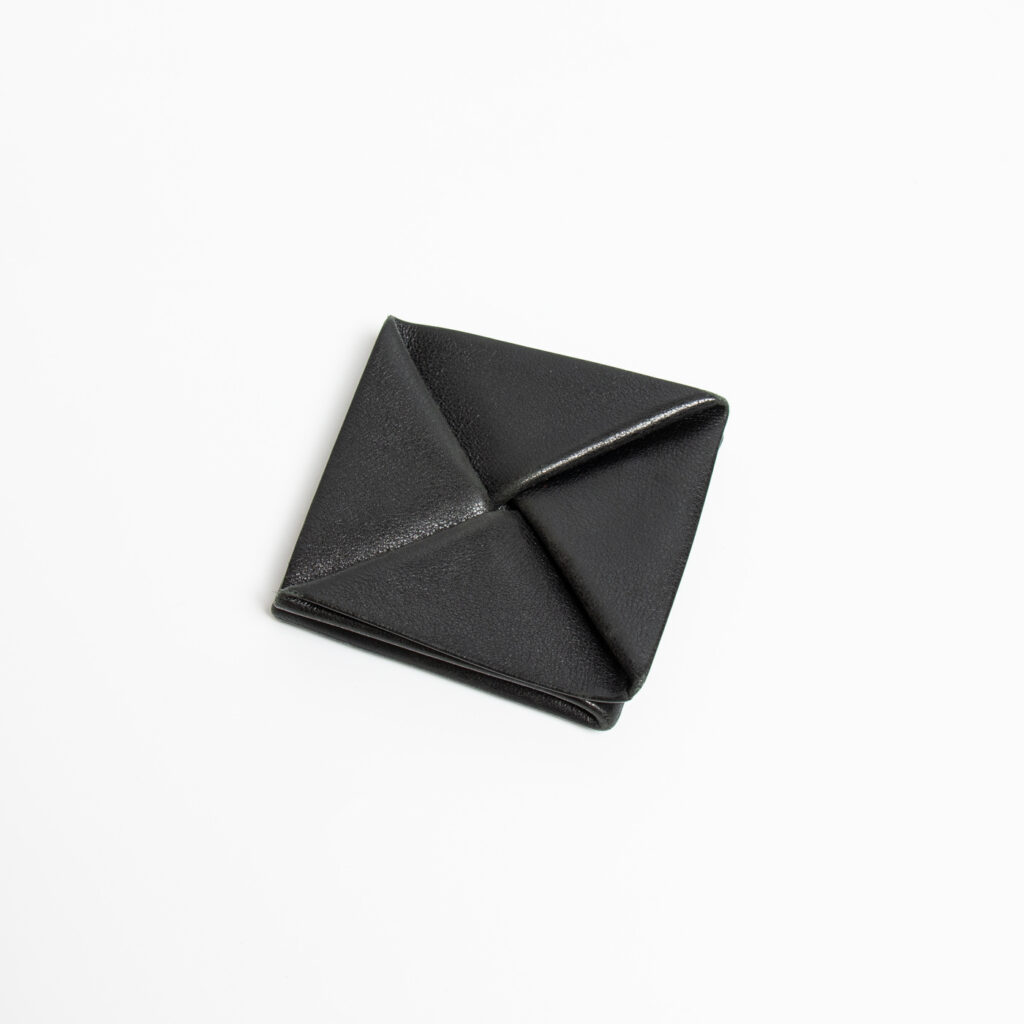Hermès Münzgeldbörse Zulu Leder Schwarz Coin Purse Etui