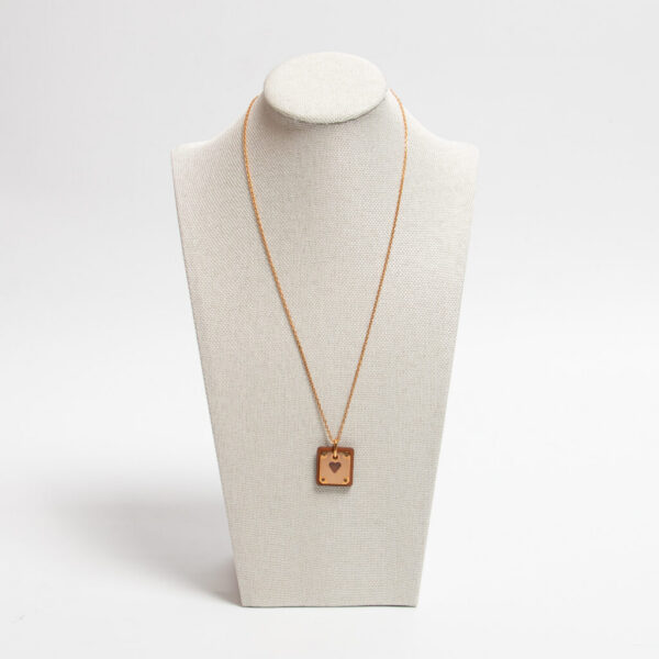 Collier Hermès As De Coeur or et marron