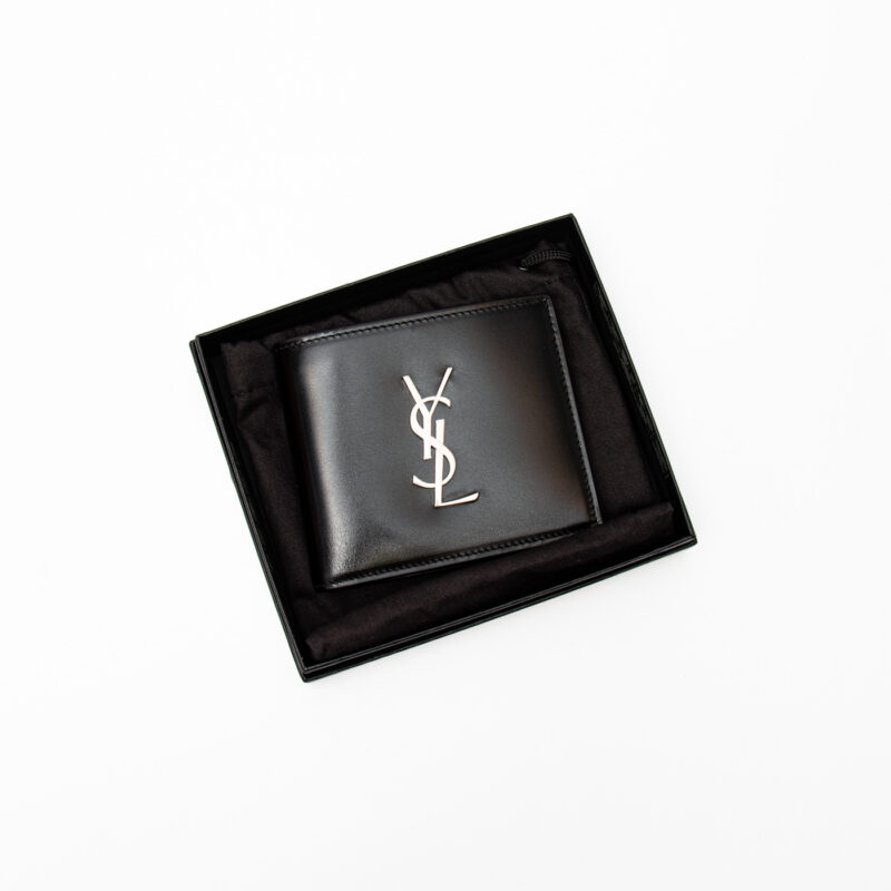 Saint Laurent Cassandra Portemonnaie aus Leder Schwarz Neu – Bild 1