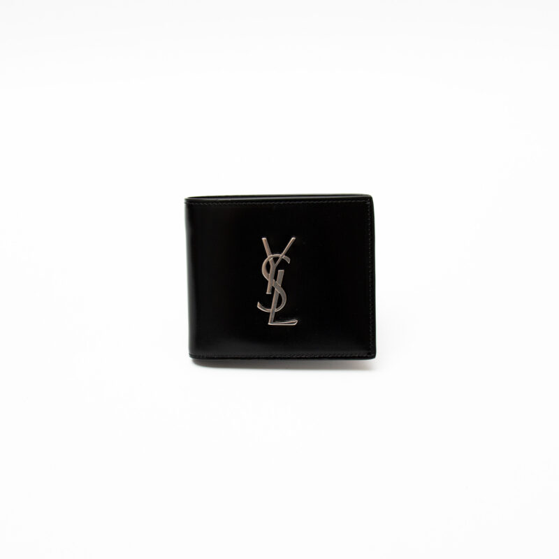 Saint Laurent Cassandra Portemonnaie aus Leder Schwarz Neu – Bild 5