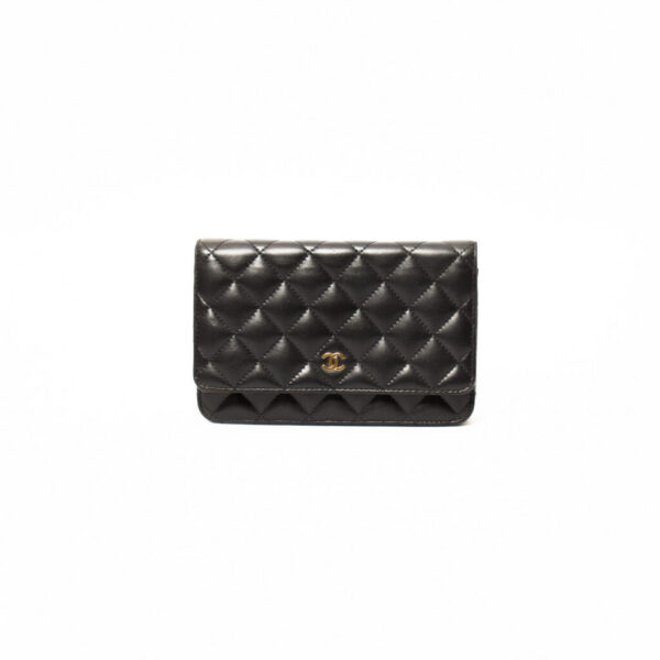 Chanel Wallet on Chain WOC Schwarz Lambskin