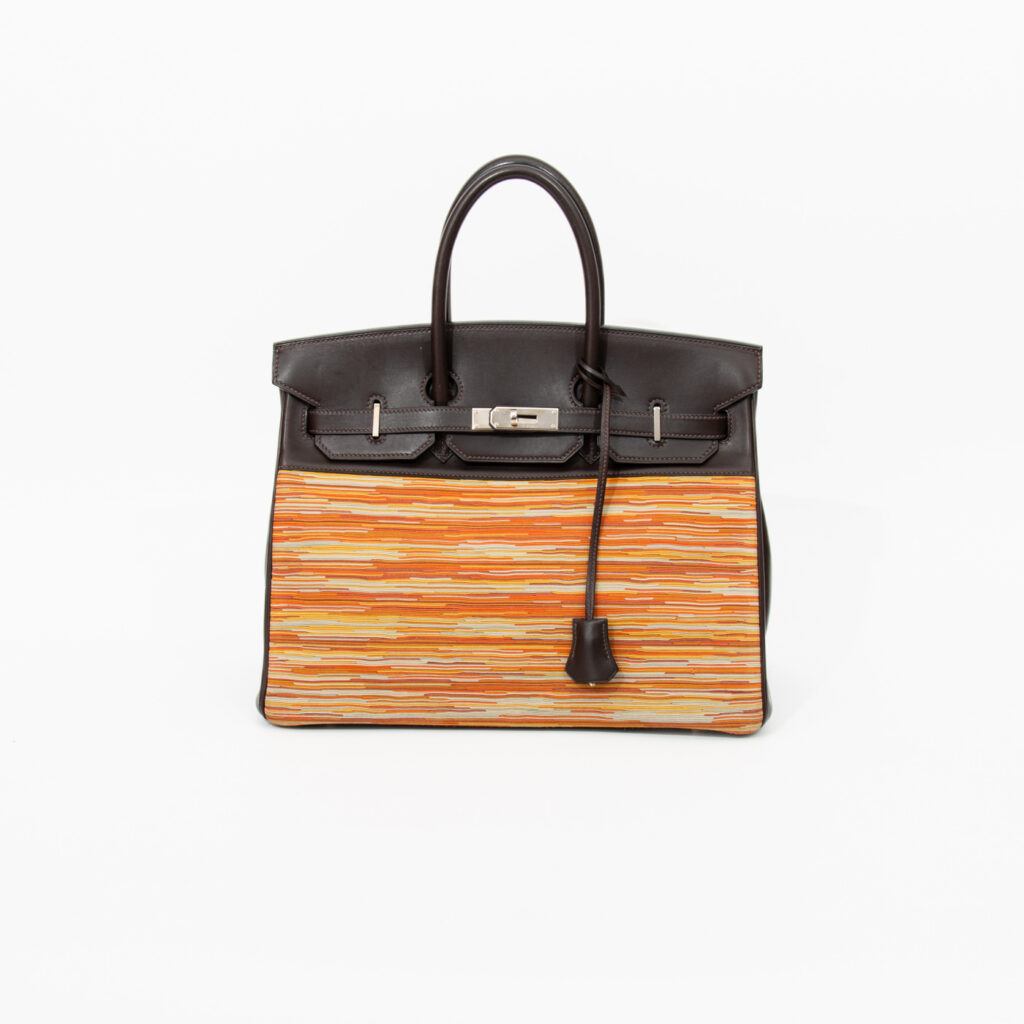 Hermès Handtasche Birkin 35 Retourné Vibrato Und Barenia Ebene 2003
