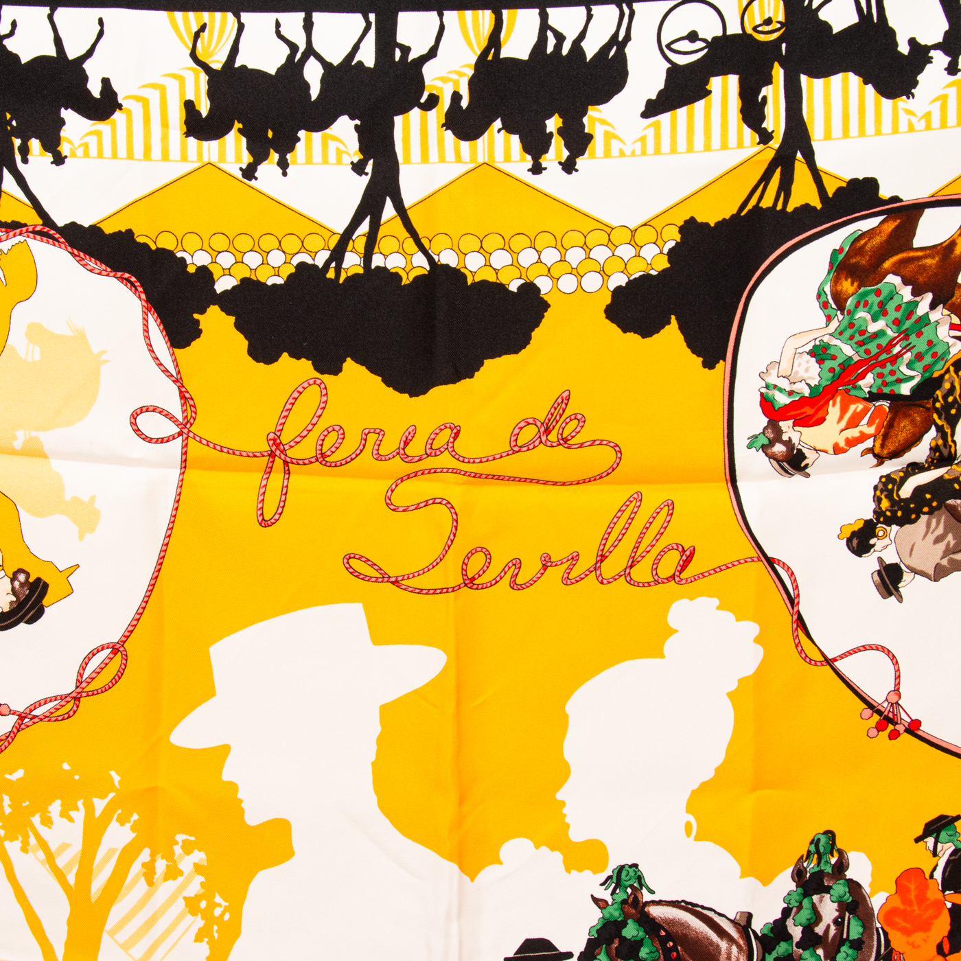 Hermès Silk Scarf Carré 90 Feria De Sevilla Black – the luxury cabinet