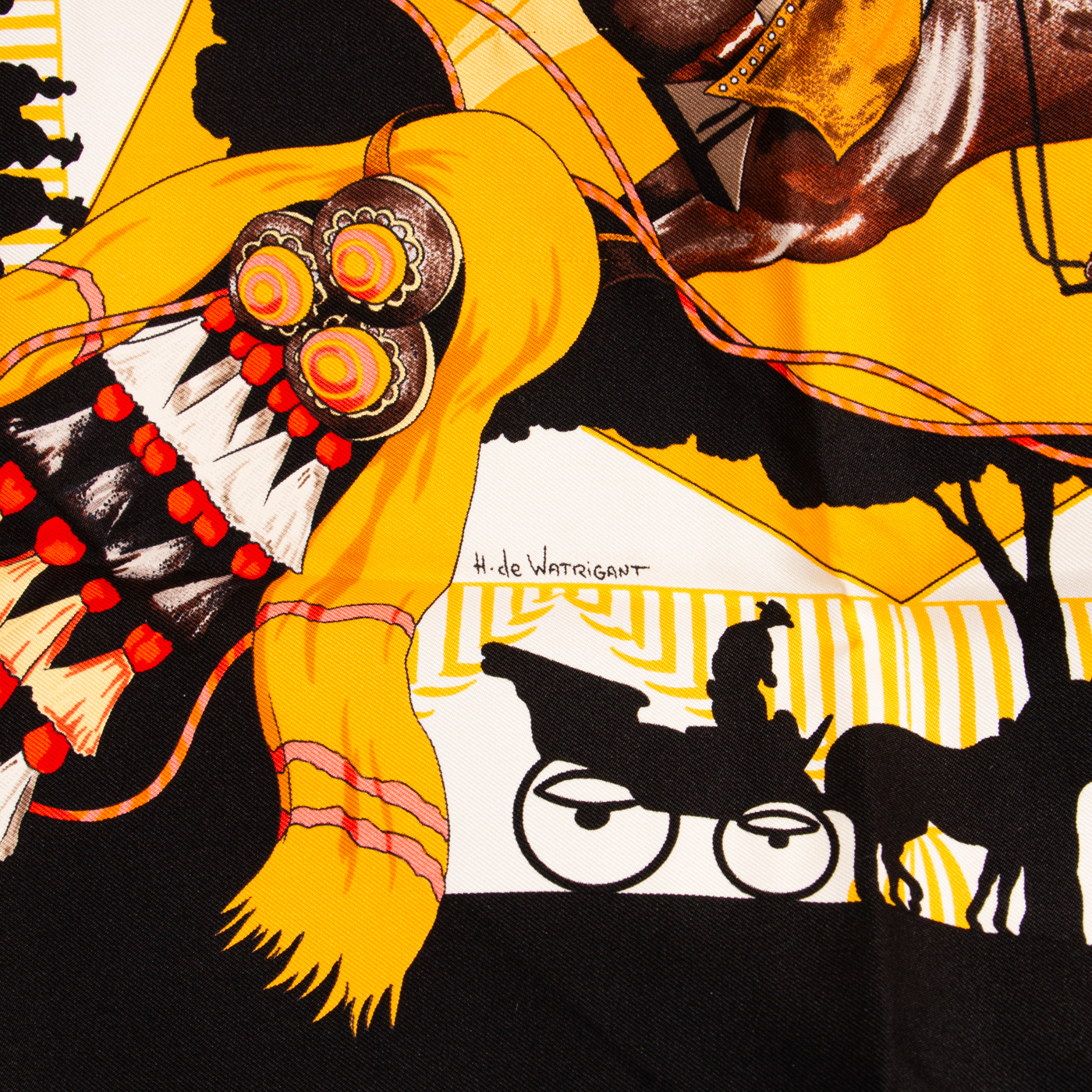 Hermès Silk Scarf Carré 90 Feria De Sevilla Black – the luxury cabinet