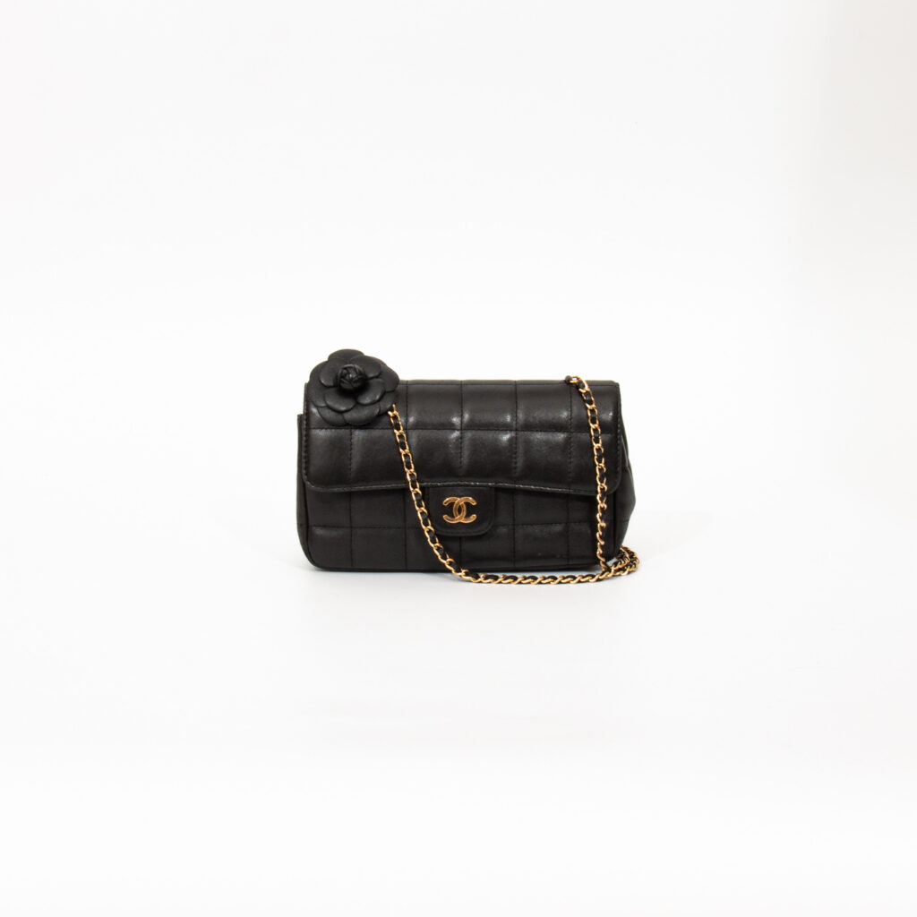 Chanel Tasche Chocolate Bar Lammleder Schwarz Mit Goldener Hardware 2011 14309493