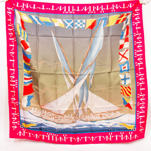 Hermès Carré 90 Scarf Silk En Course Pink