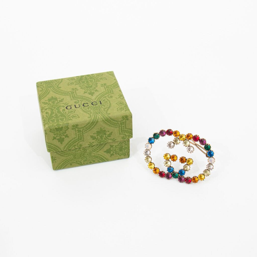 Gucci GG Haarspange Multicolor mit Kristallen