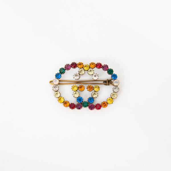 Gucci GG Haarspange Multicolor mit Kristallen