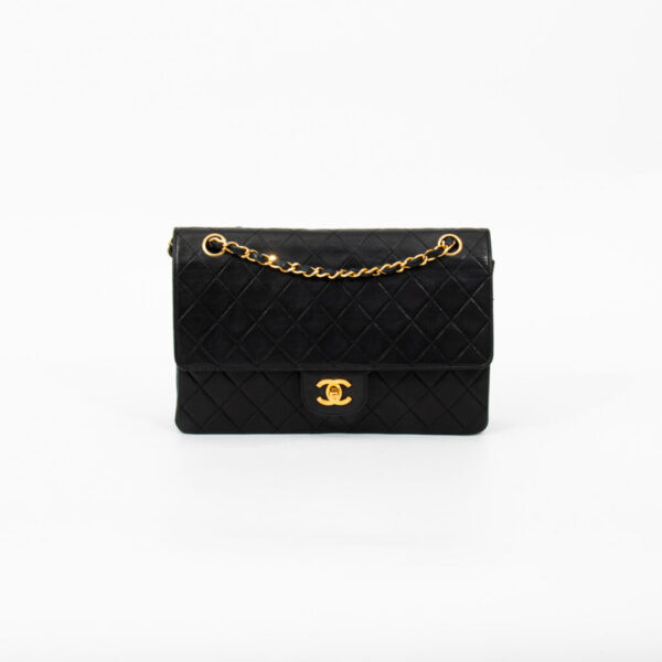 Chanel Double Flap Tasche Schwarz Vintage 1986–1988 0935662