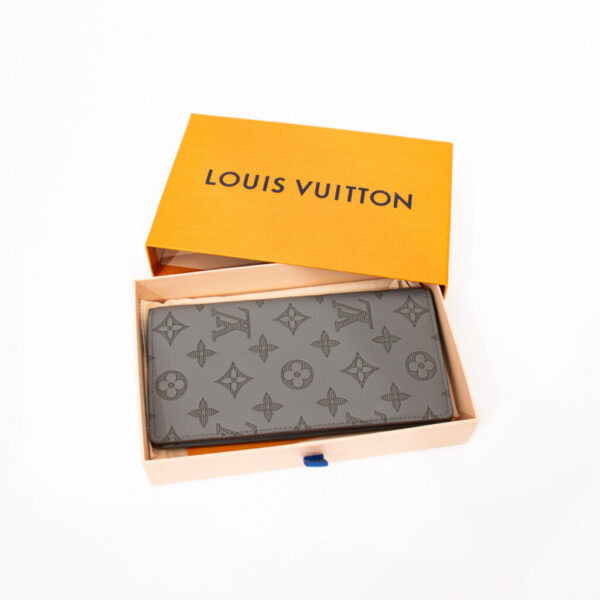Louis Vuitton Long Wallet Geldbörse Brazza M81335 Monogram Shadow