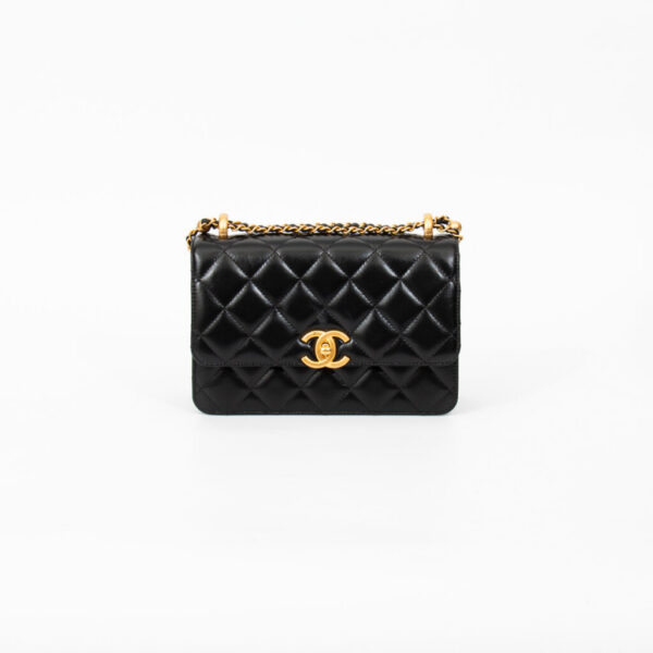 Chanel Tasche Single Flap Calfskin Neu Schwarz U03LT4EJ