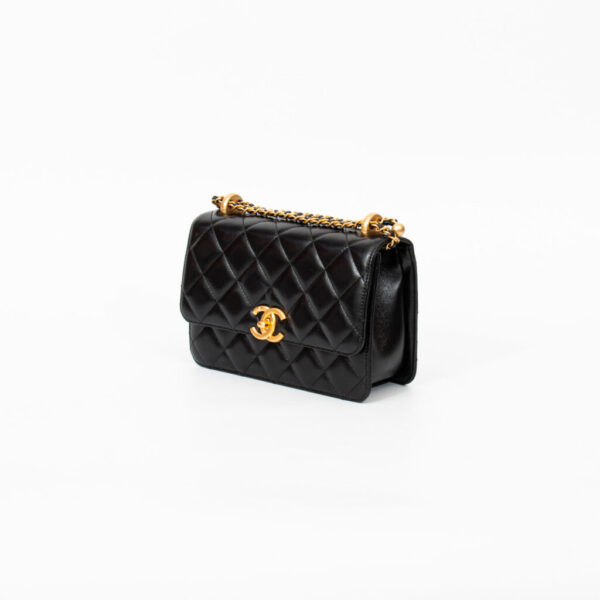 Chanel Tasche Single Flap Calfskin Neu Schwarz U03LT4EJ