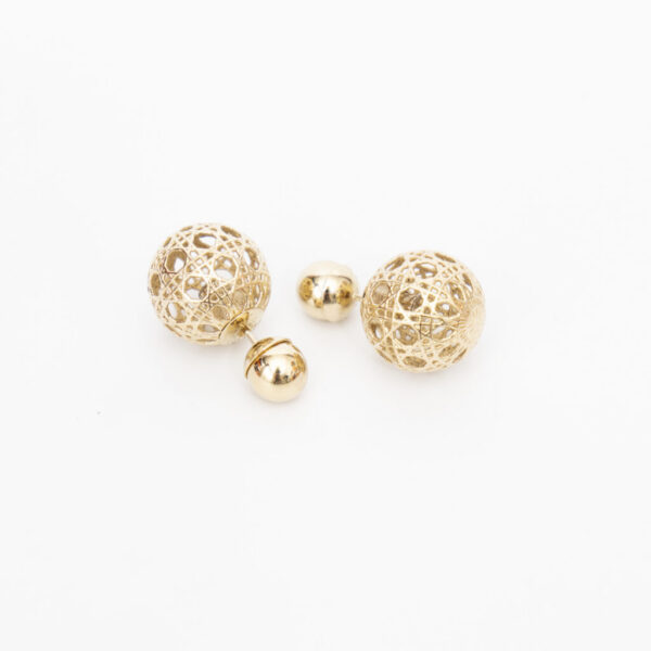Boucles d'oreilles boule Dior Cannage Mis En Dior Tribales
