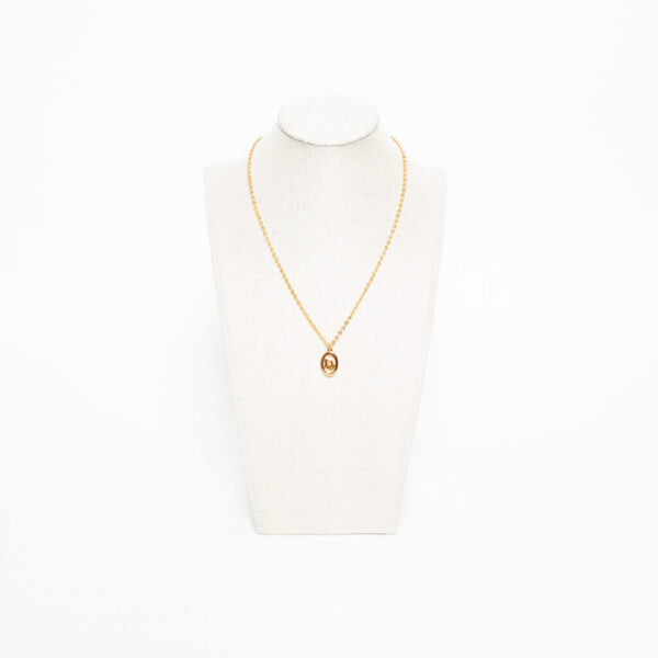 Collar con logo de Christian Dior en oro