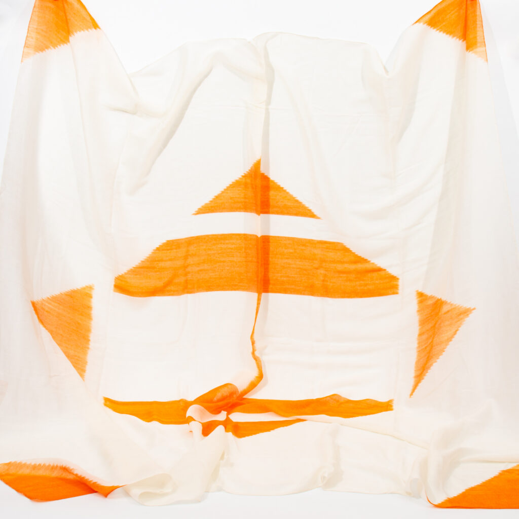 Hermès Triangle Kaschmir Seide Tuch H Orange
