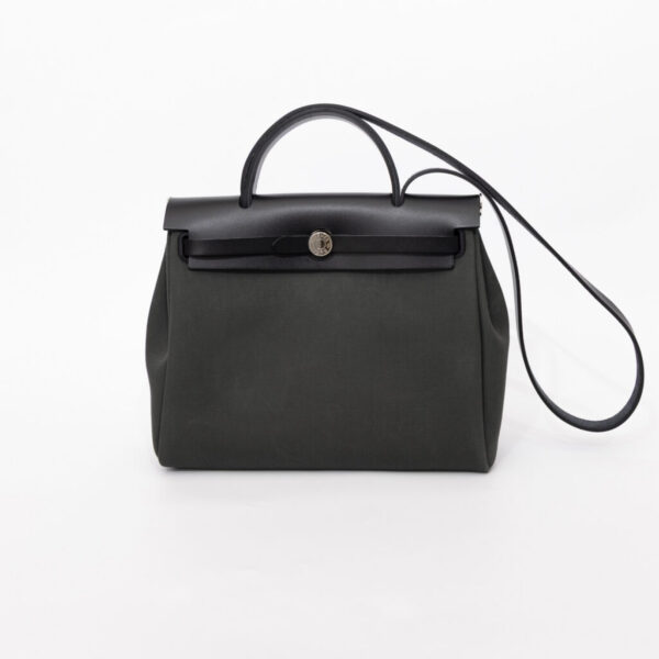 Bolso Hermès Herbag 31 Zip Vert Mangrove Noir 2025