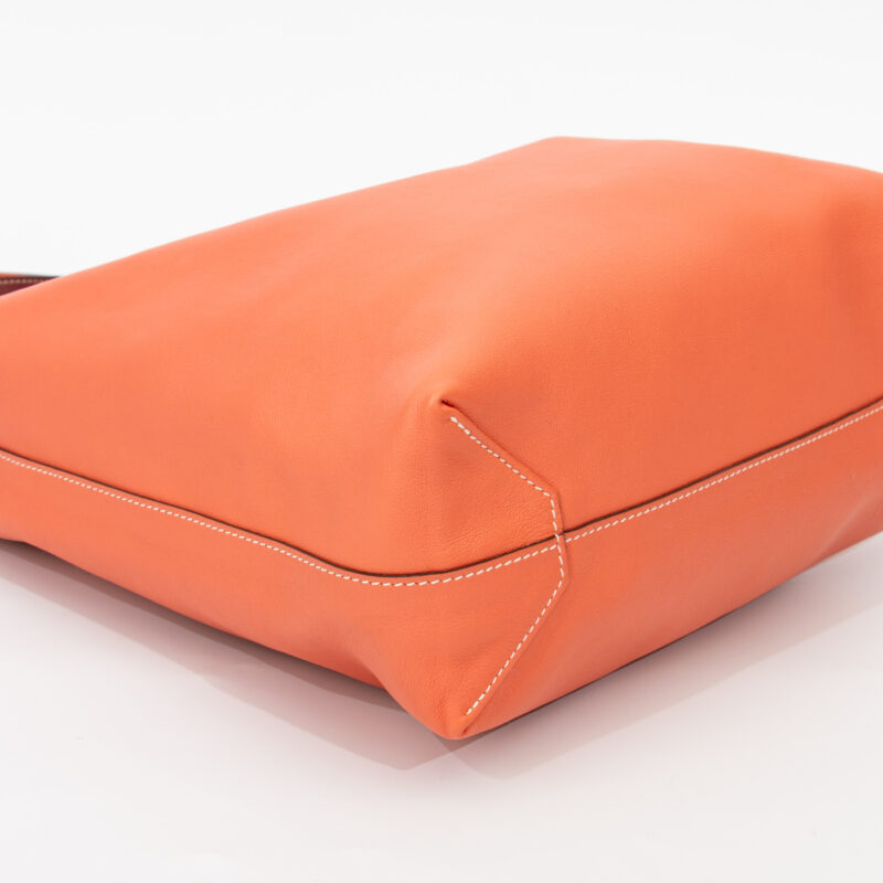 Sac Hermès Shopper Double Sense 28 en cuir Veau Swift Cienne X Flamingo – Image 14