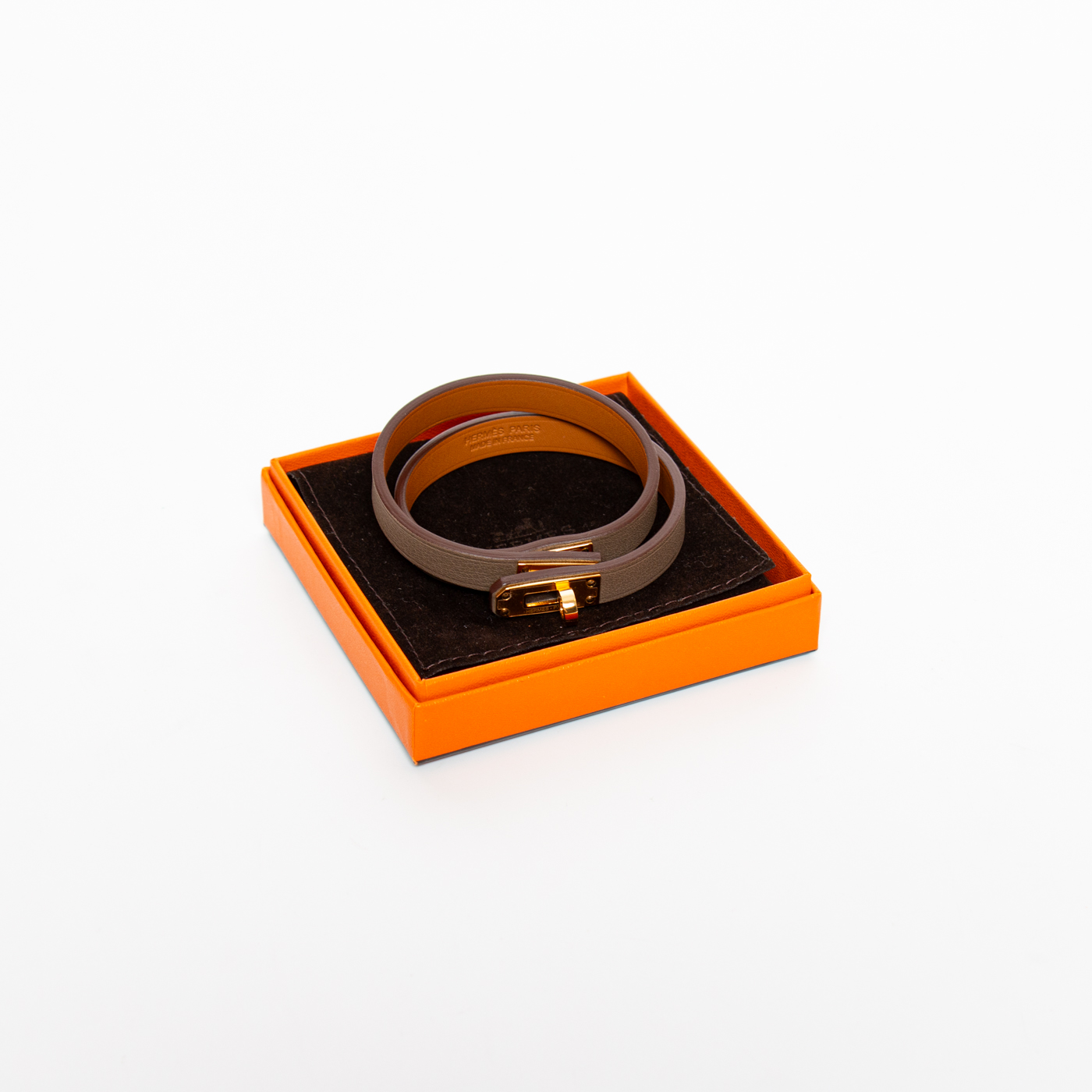 Hermès Mini Kelly Double Tour Bracelet Brown GHW – the luxury cabinet