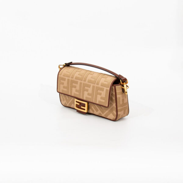 Fendi Schultertasche Zucca Mamma Baguette Canvas Und Leder