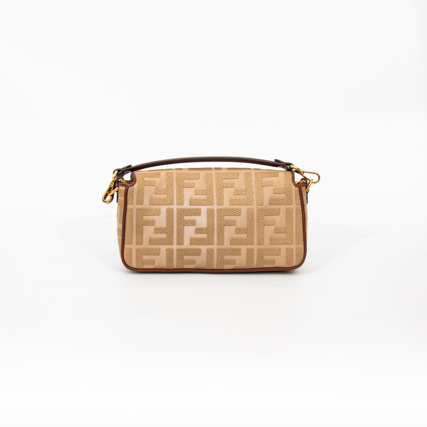Fendi Zucca Mamma Baguette shoulder bag in canvas and leather