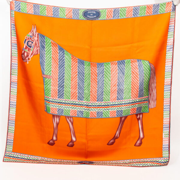 Hermès Foulard Double Face Carré Favori du Faubourg soie