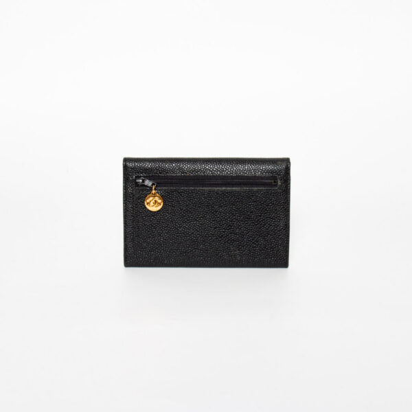 Portefeuille Chanel Coco Mark en cuir caviar noir 1996–1997 4822091