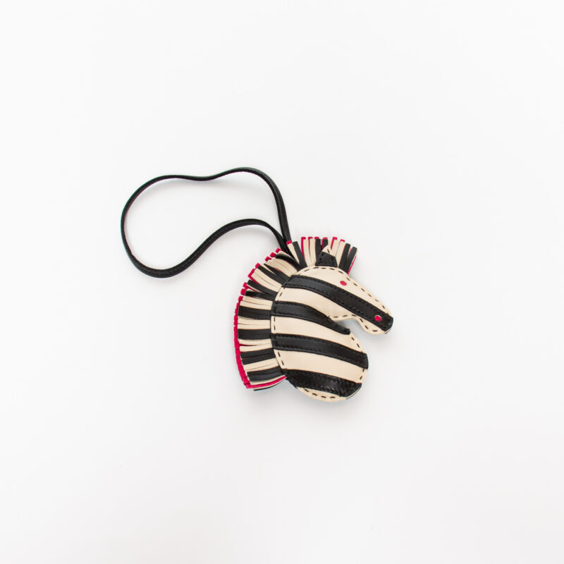 Hermès Petit H Zebra Charm Leder Milo – Bild 3