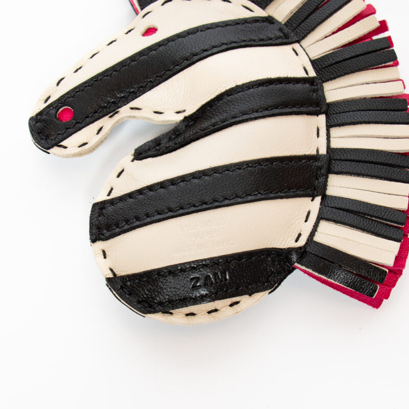 Hermès Petit H Zebra Charm Leder Milo – Bild 4
