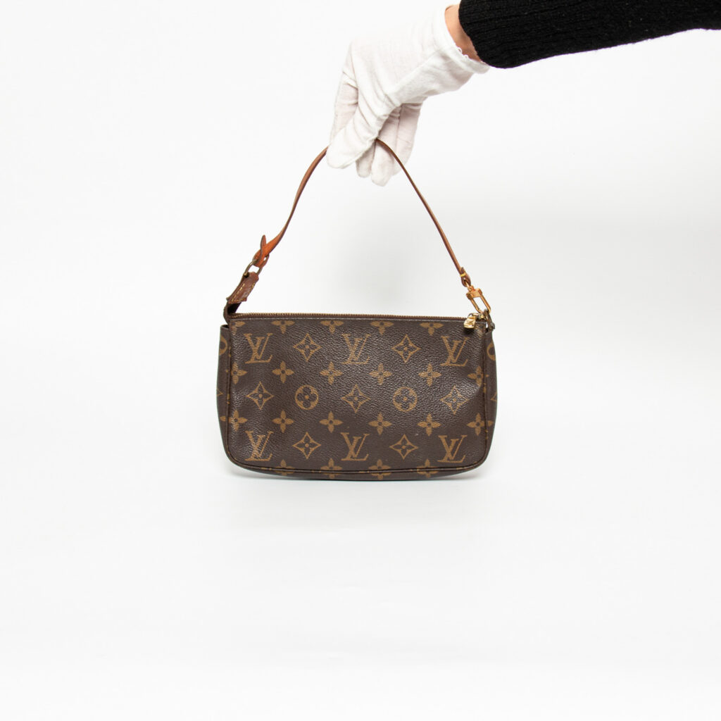 Louis Vuitton Handtasche Monogram Pochette Accessoires Braun 2001 SL0011