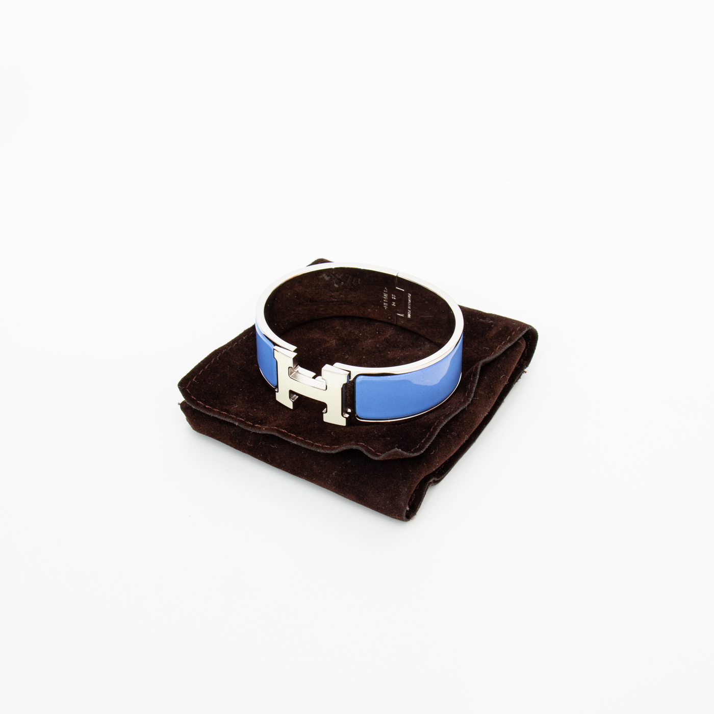 Hermès Clic H Bracelet Wide Blue Palladium GM – the luxury cabinet