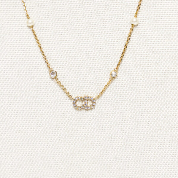 Dior Clair D Lune Halskette Mit Strass