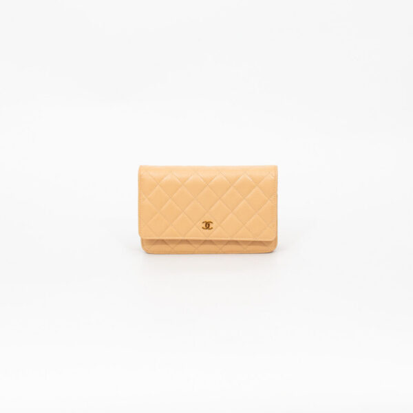 Chanel Wallet on Chain Classic Caviar Beige Tasche Mit GHW