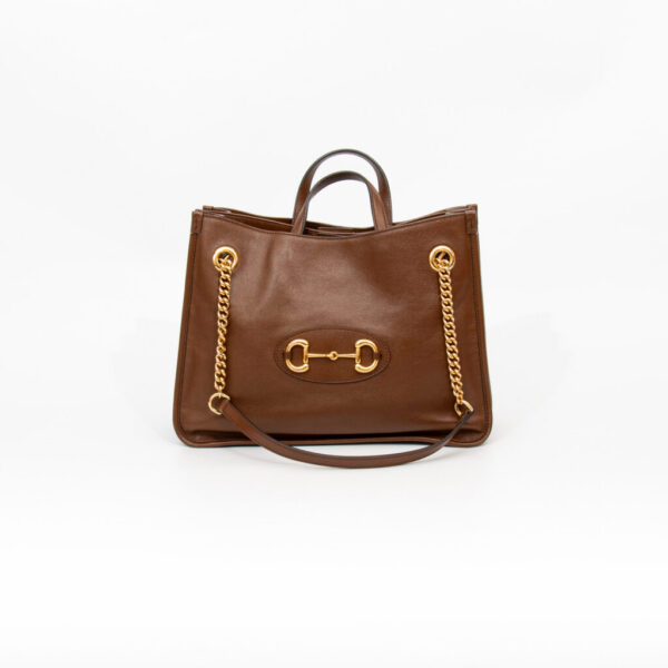 Gucci Shopper Horsebit 1955 Aus Leder Braun Tasche