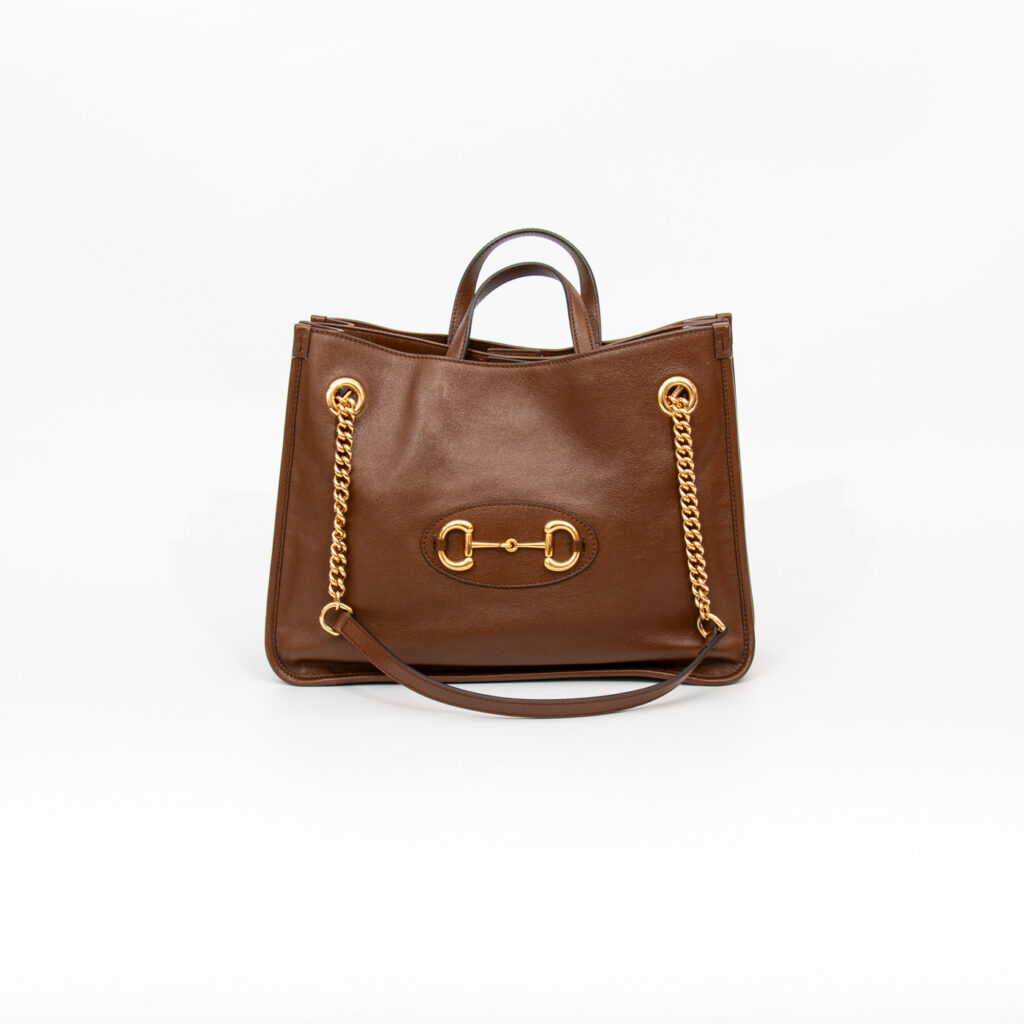 Gucci Shopper Horsebit 1955 Aus Leder Braun Tasche