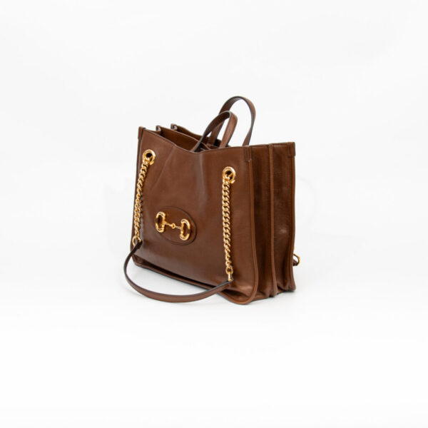 Gucci Shopper Horsebit 1955 Aus Leder Braun Tasche