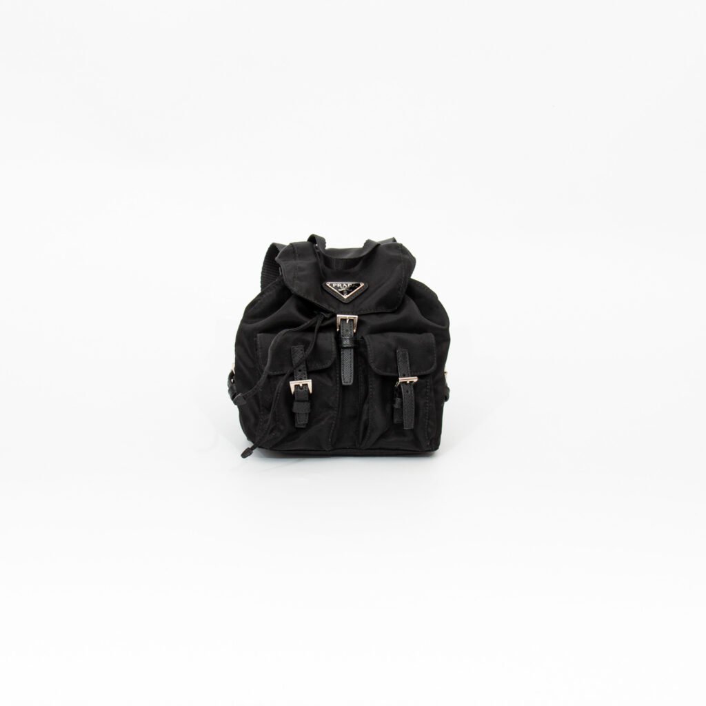 Prada Mini Rucksack Tasche Nylon ReEdition Schwarz