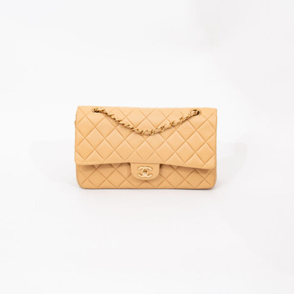 Chanel Tasche Timeless Double Flap Beige Medium 2000–2002 6952383