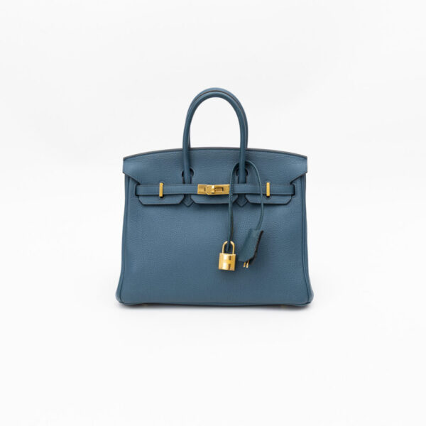 Hermès Birkin 25 Togo Blue Colvert Blau 2016 mit OVP
