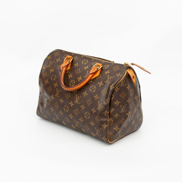 Louis Vuitton Monogram Speedy 30 Canvas Bag Brown 2007 AA1057