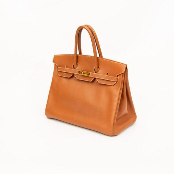Hermès Tasche Birkin 35 Retourne Courchevel Gold 1996