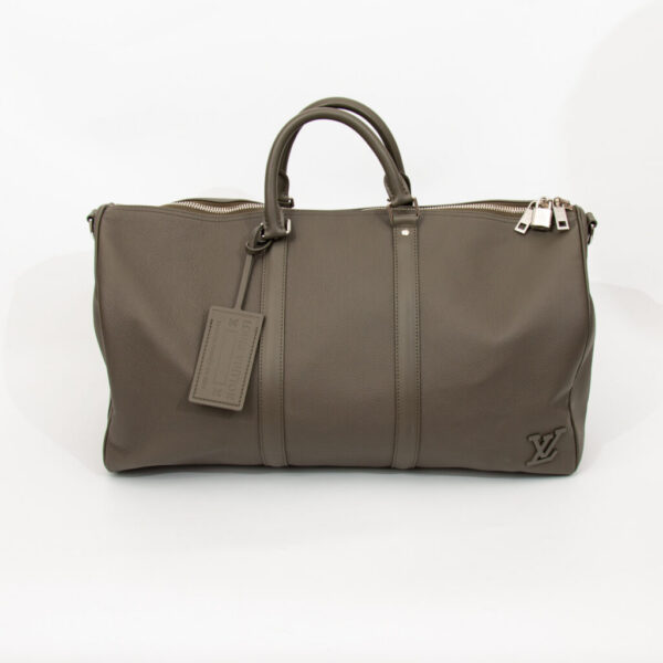 Louis Vuitton Tasche Aerogram Keepall Bandoulière 50 Leder Khaki