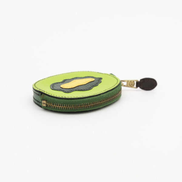 Hermès Münzbörse Kiwi Leder Grün Mit Goldener Hardware